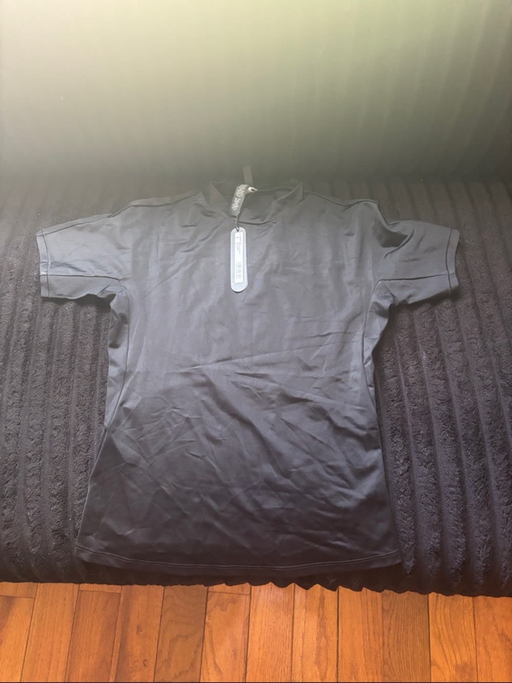 Skims x Nike Shine Mock Neck Short Sleeve •NWT •Never Worn •Obsidian (Black) • S